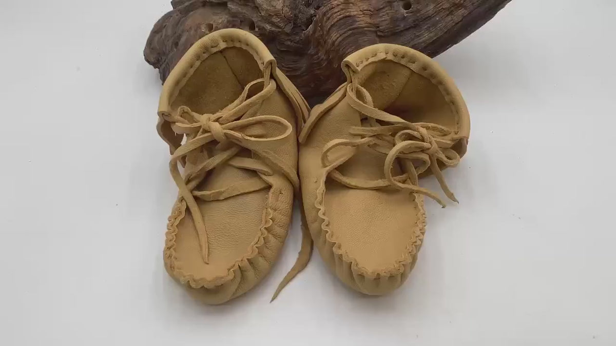 Leather Moccasins for Children – Anishinaabe/Ojibwe Artisan made