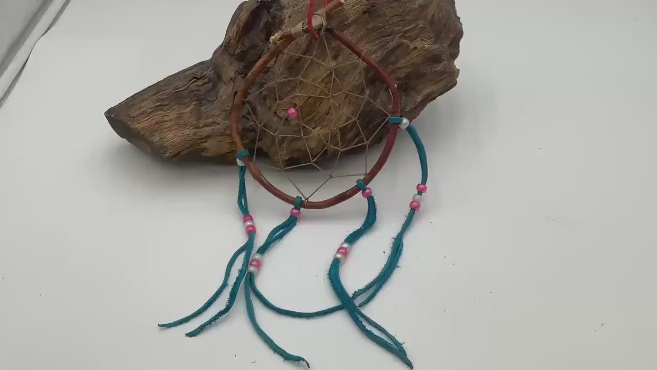 Authentic Handmade Red Willow Dream Catcher - Anishinaabe/Ojibwe