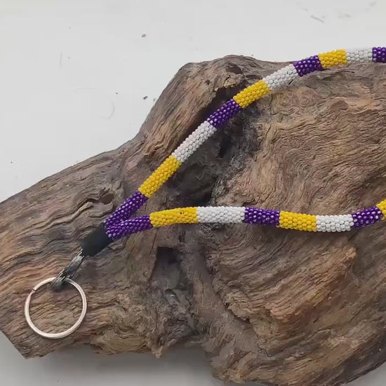 Keychain - Hand Beaded - Anishinaabe/Ojibway Made- Free Shipping