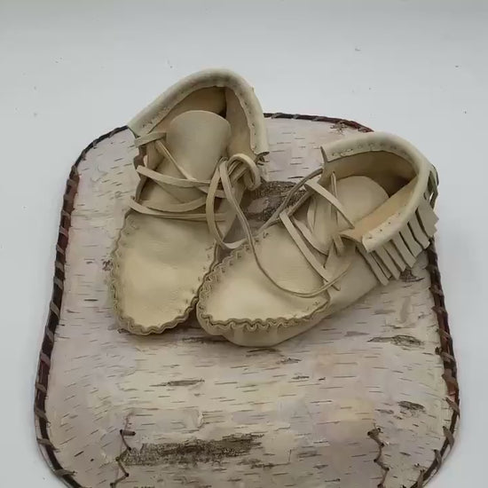 Leather Moccasins for Children – Anishinaabe/Ojibwe Artisan made