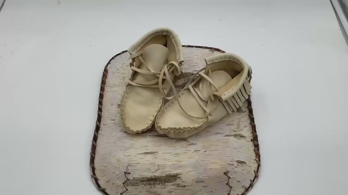 Leather Moccasins for Children – Anishinaabe/Ojibwe Artisan made