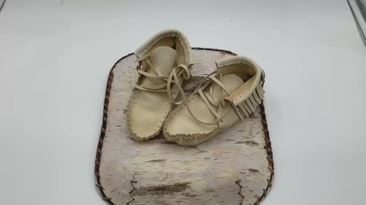 Leather Moccasins for Children – Anishinaabe/Ojibwe Artisan made