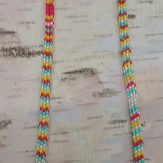 Peyote stitch rope necklace-Hand made/Authentic