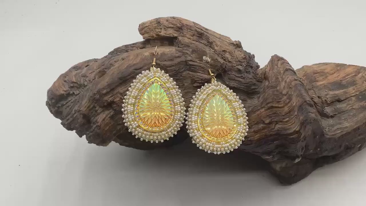 Hand Beaded Earrings - Authentic Ojibwe Beadwork