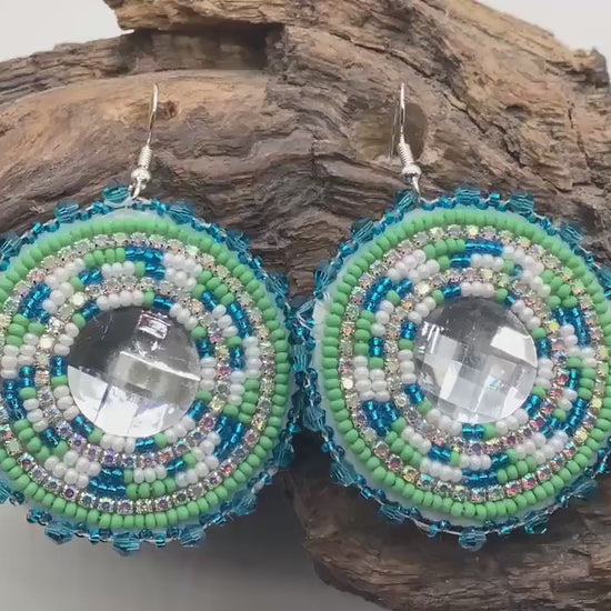 Hand Beaded Earrings: Anishinaabe/Ojibwe Beadwork