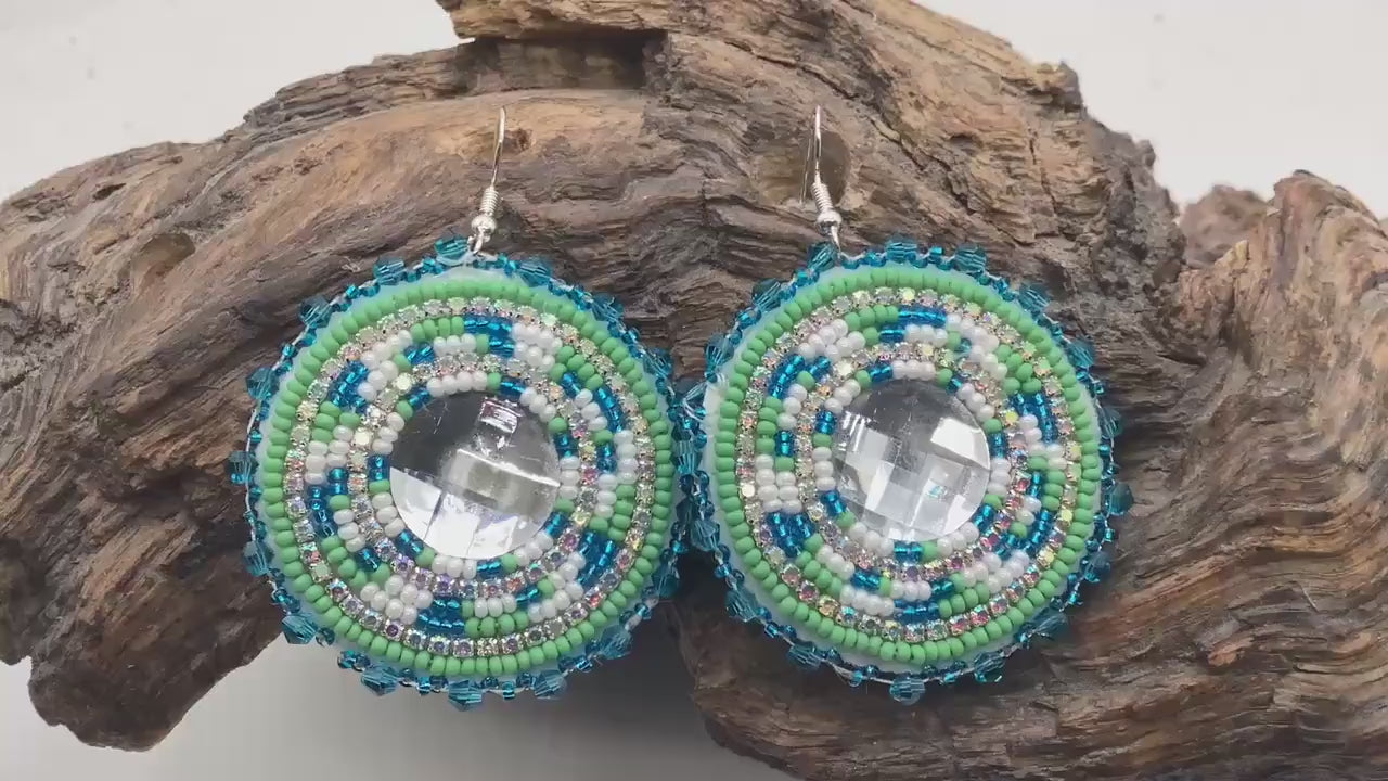 Hand Beaded Earrings: Anishinaabe/Ojibwe Beadwork