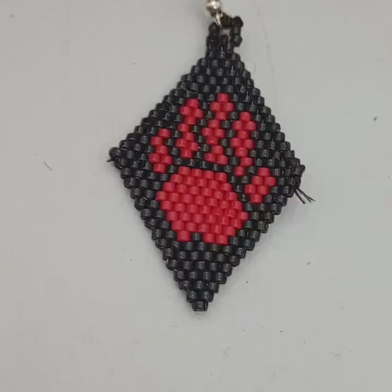 Authentic MMIW hand earrings -Handmade/Ojibwe