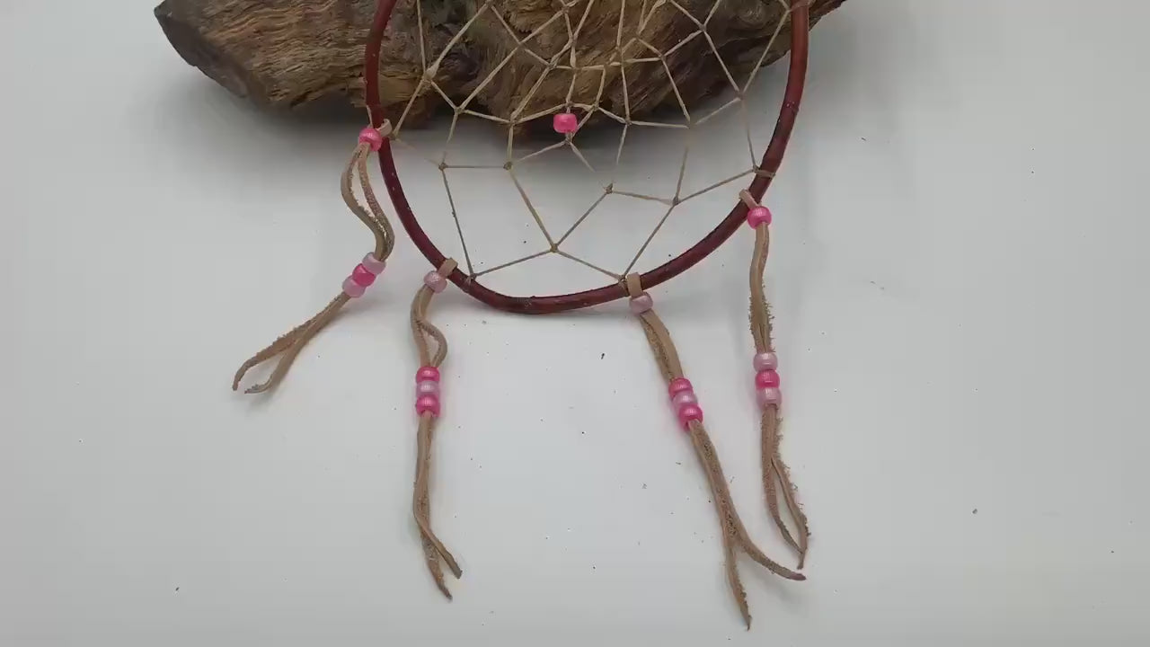 Authentic Handmade Red Willow Dream Catcher - Anishinaabe/Ojibwe