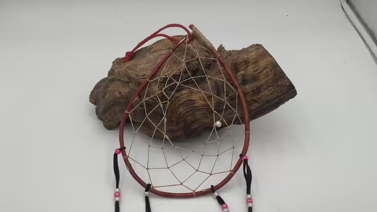 Authentic Handmade Red Willow Dream Catcher - Anishinaabe/Ojibwe