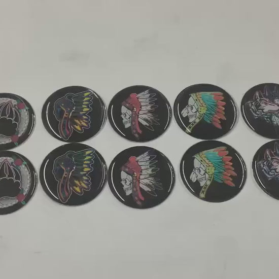 Hand Crafted Epoxy Earring Cab Set - Tribal Artisan Design - 5 Pairs Per Order