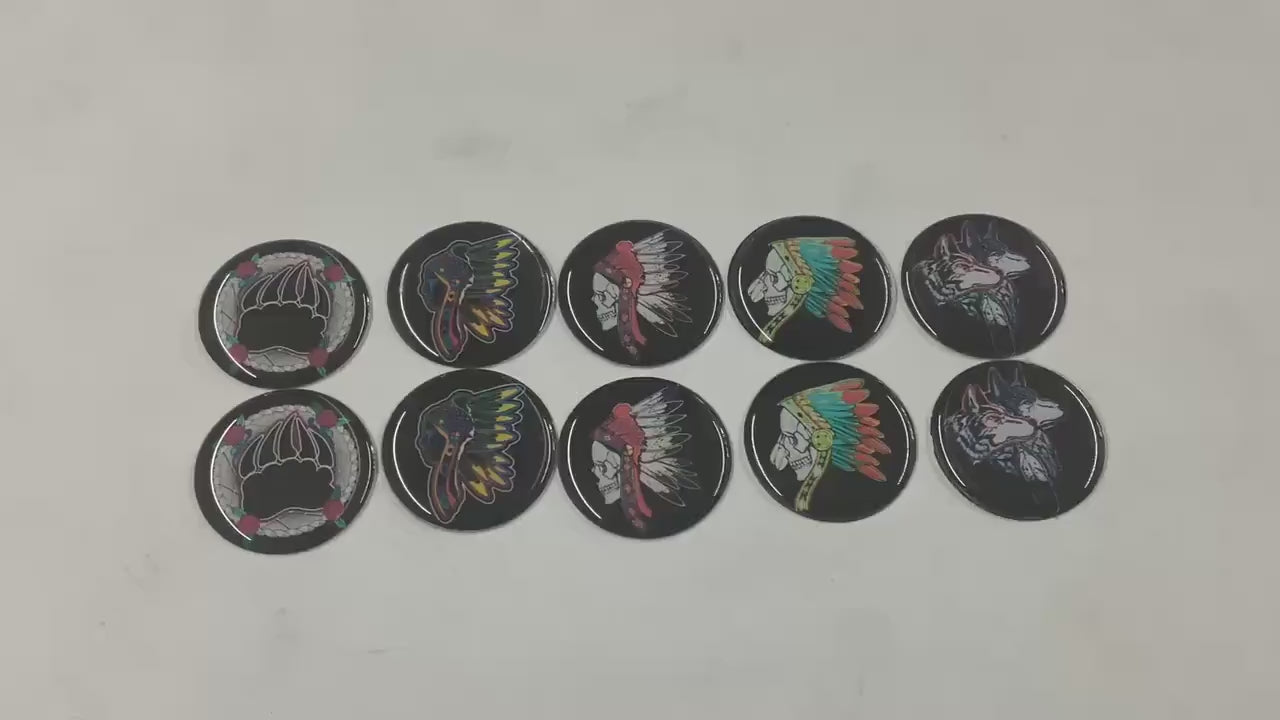 Hand Crafted Epoxy Earring Cab Set - Tribal Artisan Design - 5 Pairs Per Order