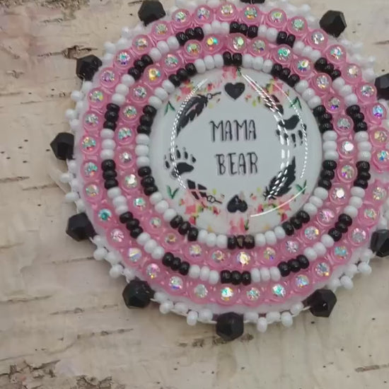 Mama Bear cab Earrings: Anishinaabe/Ojibwe- Hypoallergenic Hooks