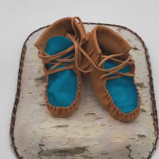 Leather Moccasins for Children – Anishinaabe/Ojibwe Artisan made
