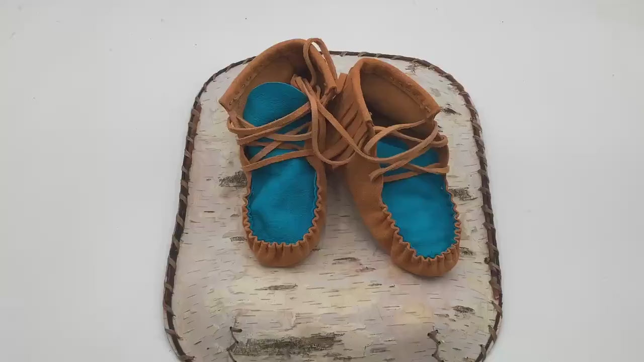 Leather Moccasins for Children – Anishinaabe/Ojibwe Artisan made