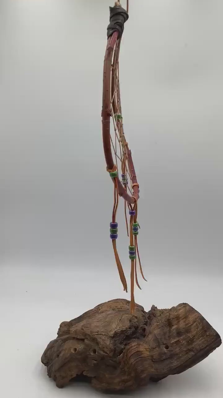 Authentic Handmade Red Willow Dream Catcher - Anishinaabe/Ojibwe