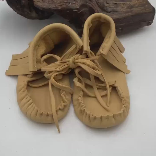 Leather Moccasins for Children – Anishinaabe/Ojibwe Artisan made