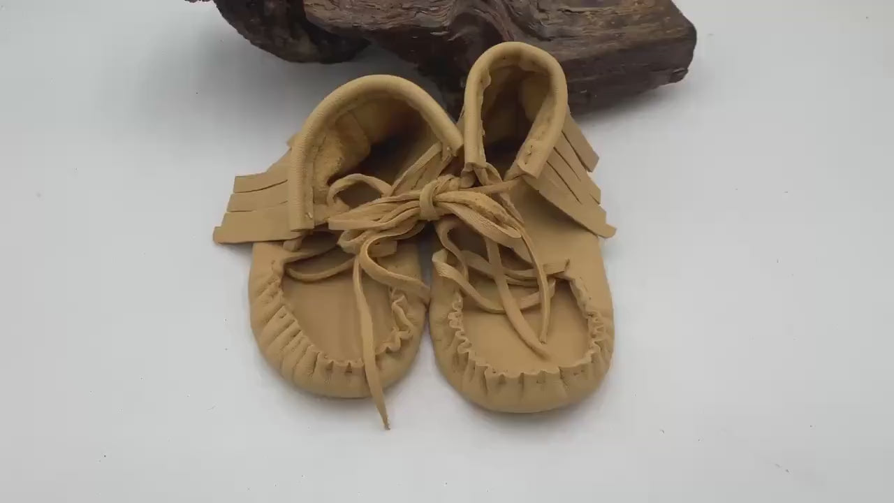Leather Moccasins for Children – Anishinaabe/Ojibwe Artisan made